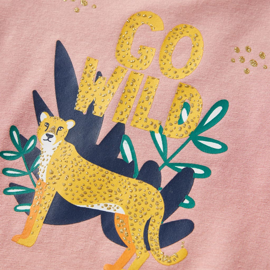 Kindershirt met lange mouwen 140 lichtroze lichtroze