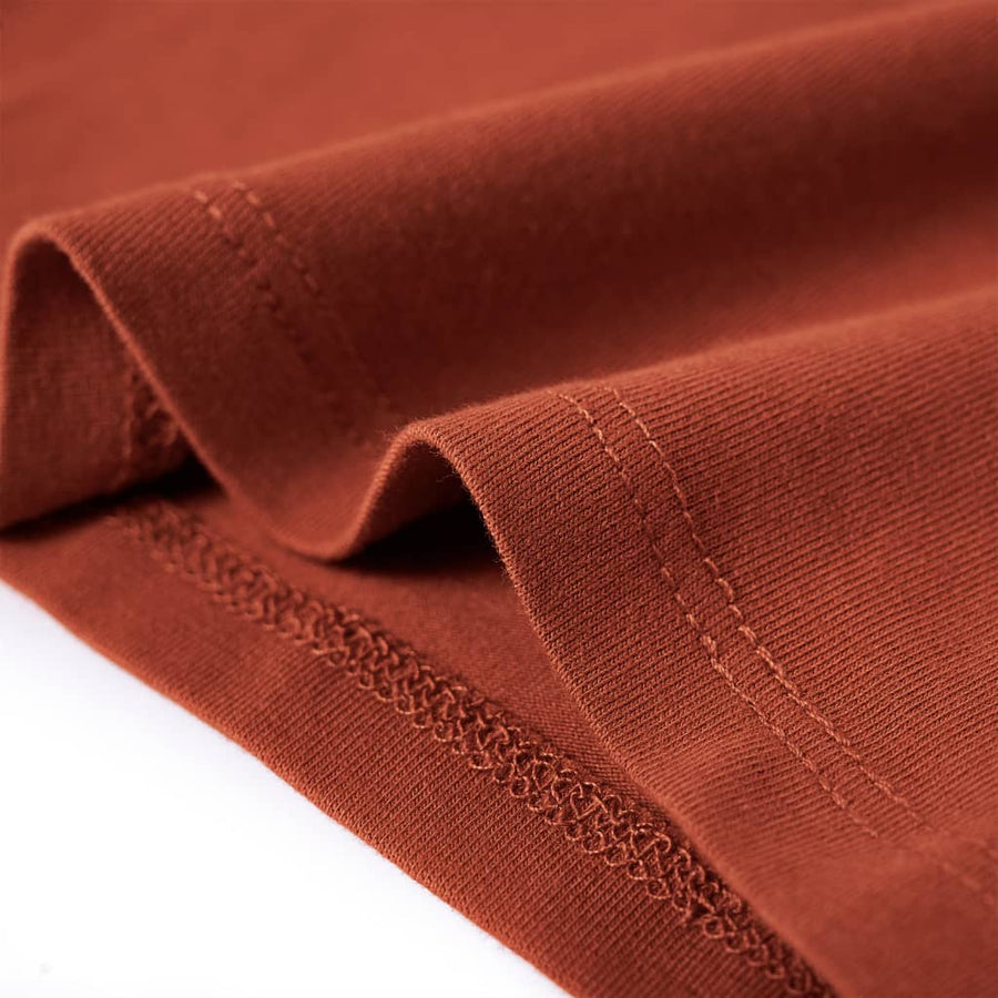Kindershirt met lange mouwen 140 cognackleurig Cognac