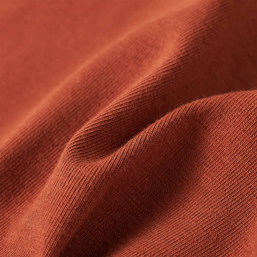 Kindershirt met lange mouwen 140 cognackleurig Cognac