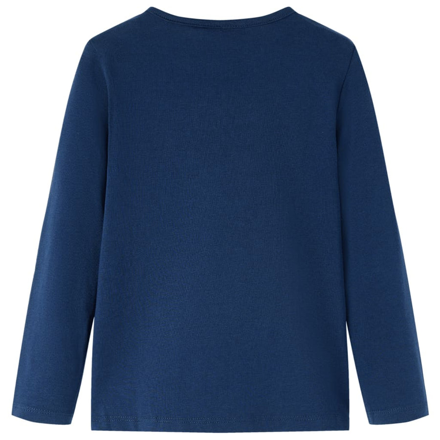Kindershirt met lange mouwen 140 marineblauw Marineblauw 140