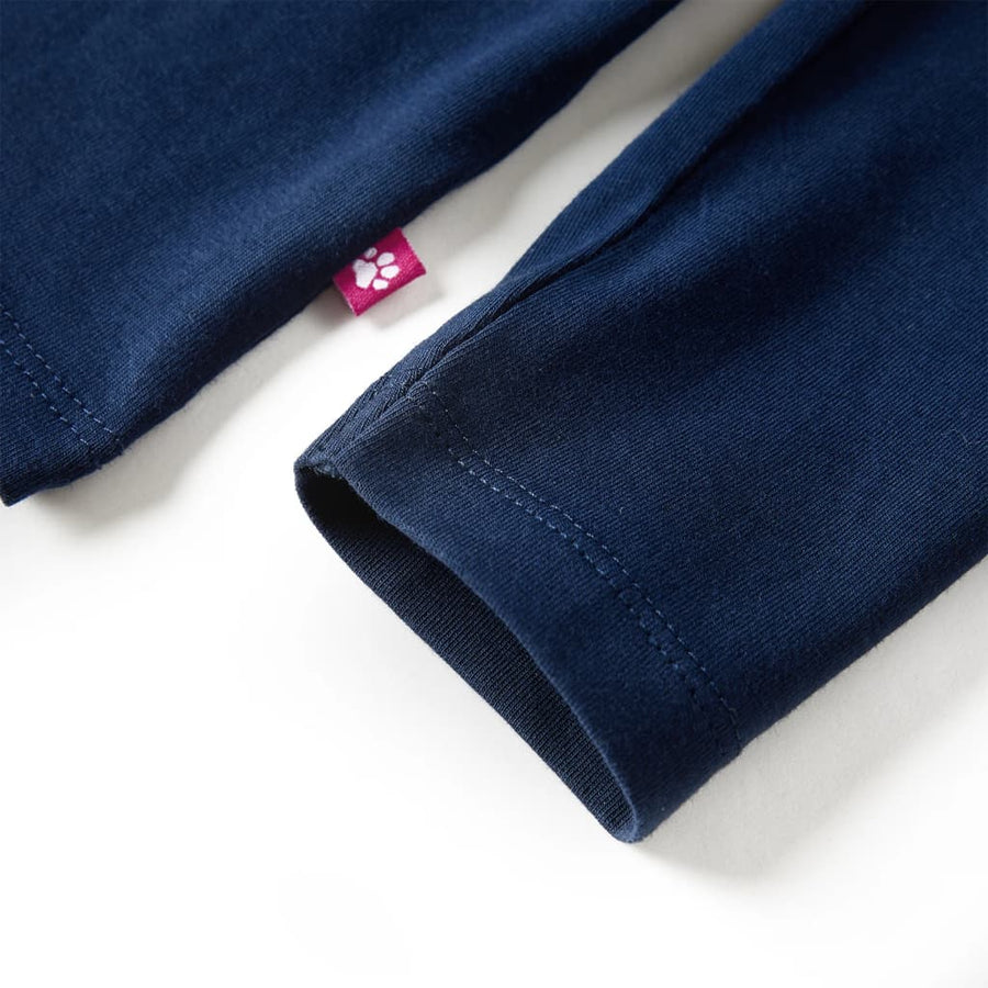 Kindershirt met lange mouwen 140 marineblauw Marineblauw 140