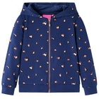 Kids' hooded vest 128 navy blue