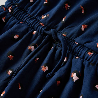 Kinderjurk met lange mouwen 116 marineblauw 116