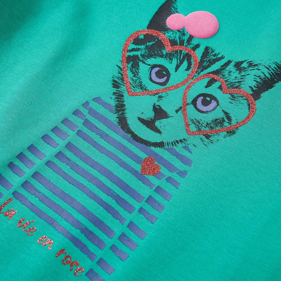 Kindershirt met lange mouwen 104 felgroen Heldergroen 104