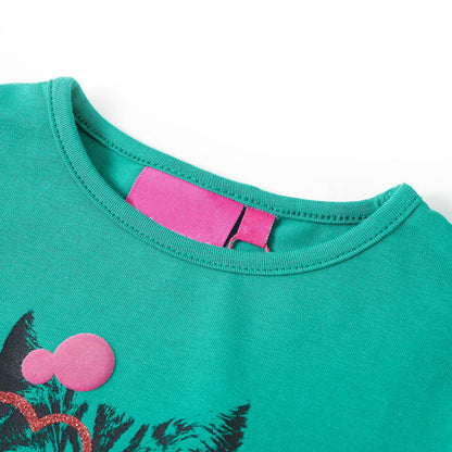 Kindershirt met lange mouwen 116 felgroen Heldergroen 116