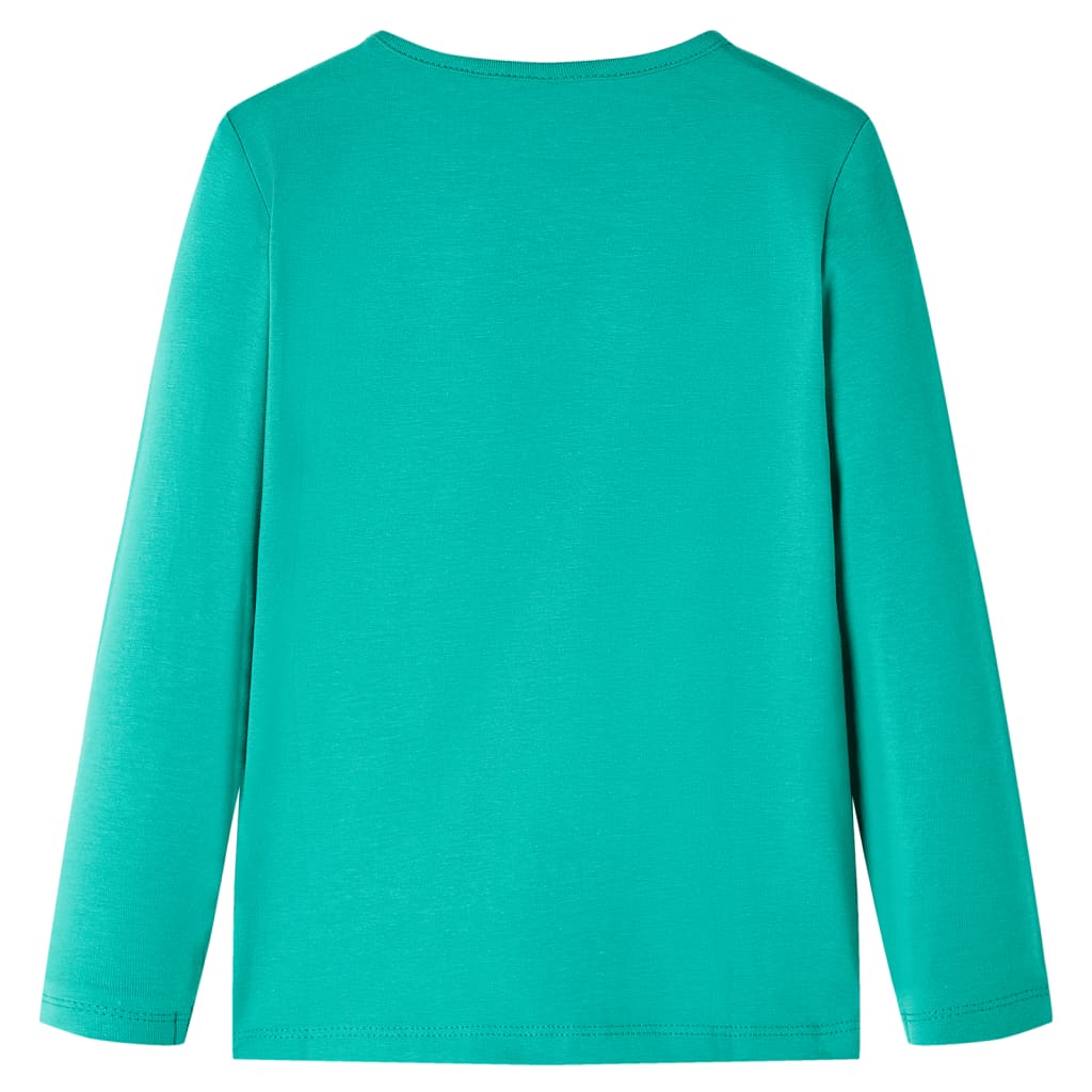 Kindershirt met lange mouwen 128 felgroen Heldergroen 128