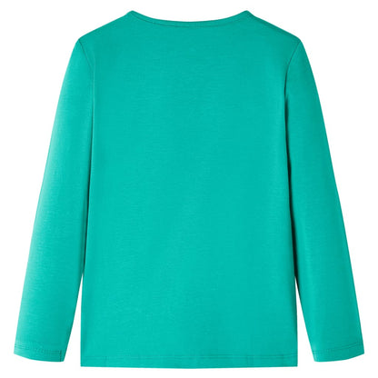 Kindershirt met lange mouwen 128 felgroen Heldergroen 128
