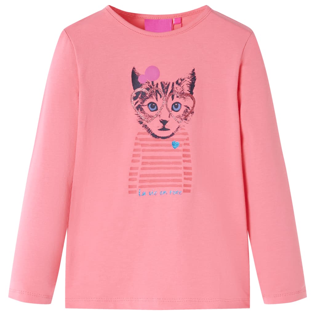 Kindershirt met lange mouwen 104 roze Roze