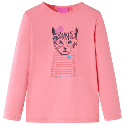 Kindershirt met lange mouwen 104 roze Roze