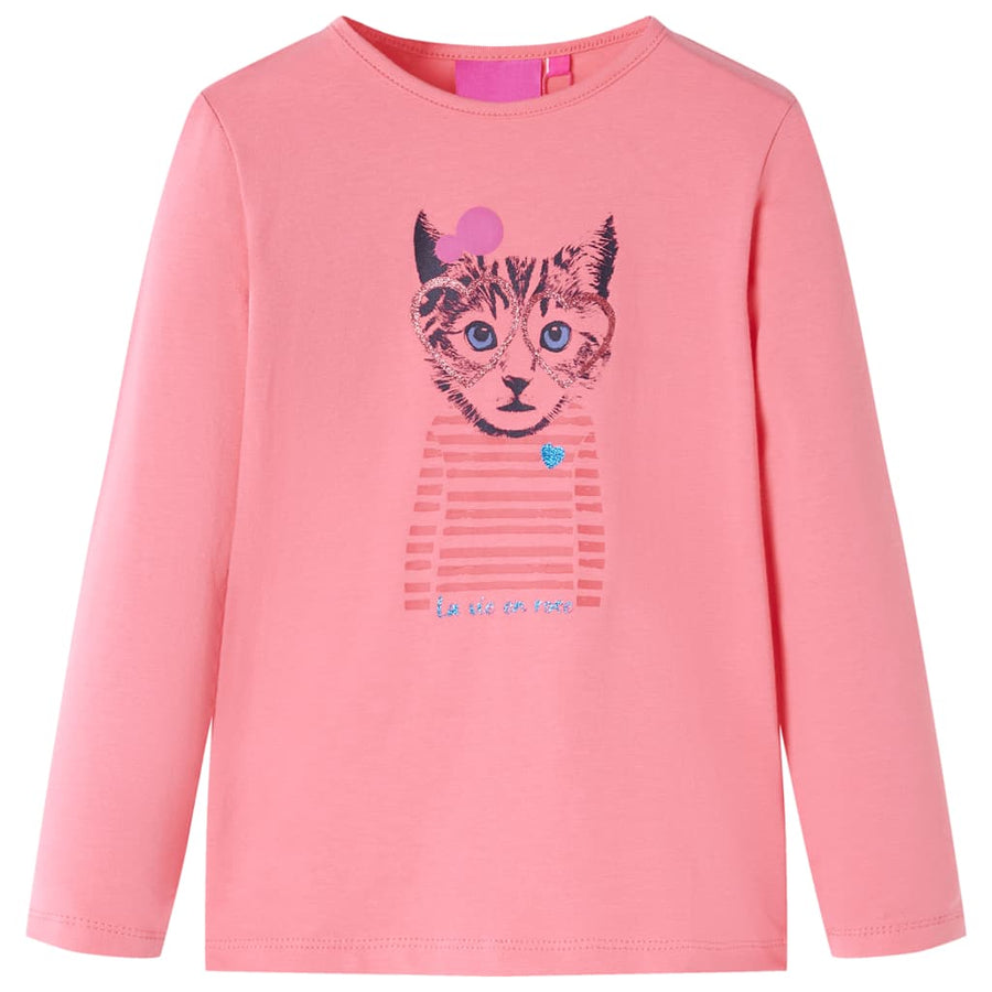 Kindershirt met lange mouwen 116 roze Roze