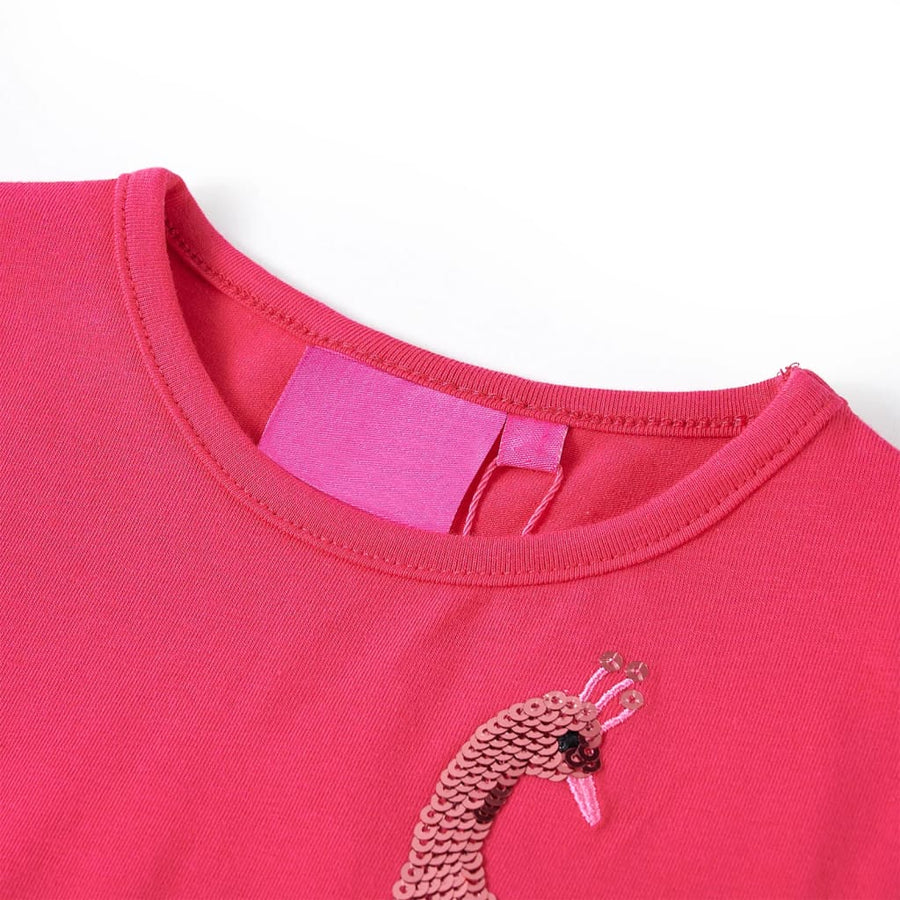 Kindershirt met lange mouwen 104 felroze Roze