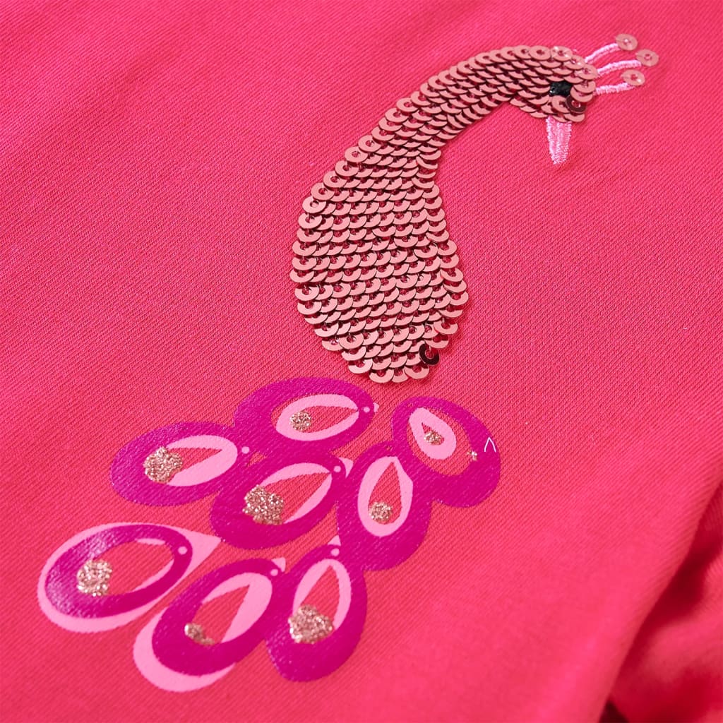 Kindershirt met lange mouwen 104 felroze Roze