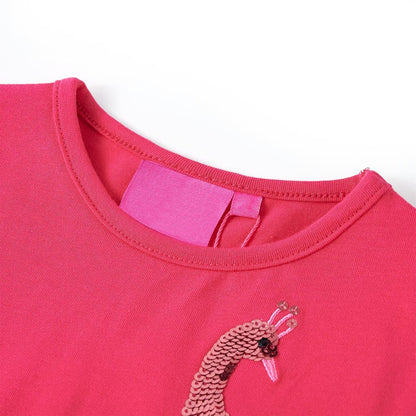 Kindershirt met lange mouwen 116 felroze Roze