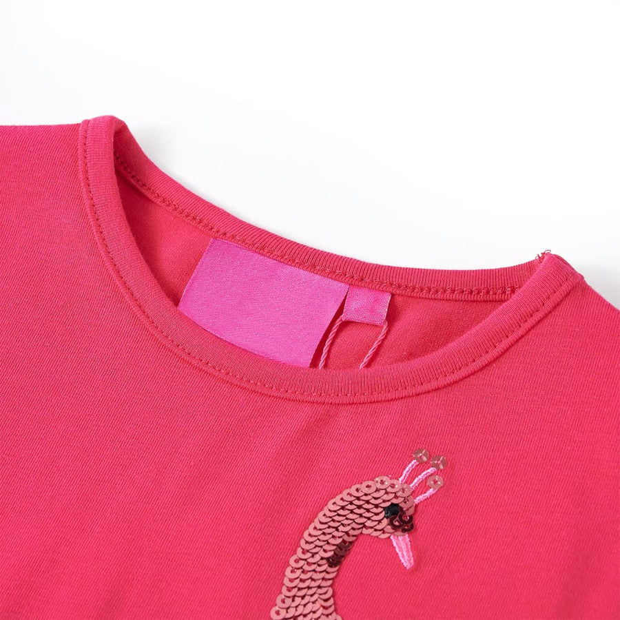 Kindershirt met lange mouwen 116 felroze Roze