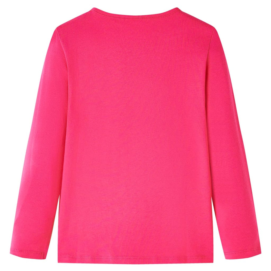 Kindershirt met lange mouwen 128 felroze Roze