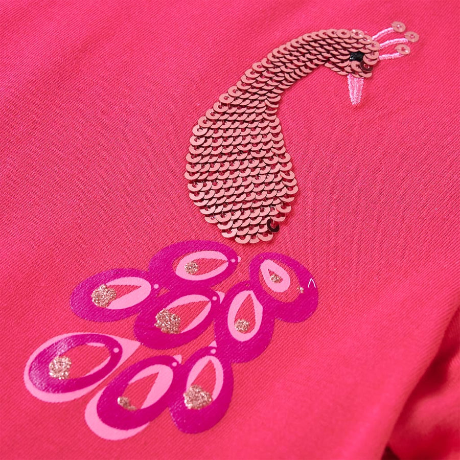 Kindershirt met lange mouwen 128 felroze Roze