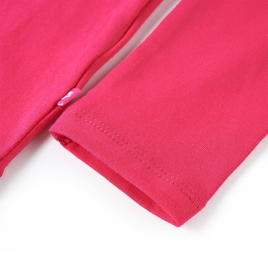 Kindershirt met lange mouwen 128 felroze Roze