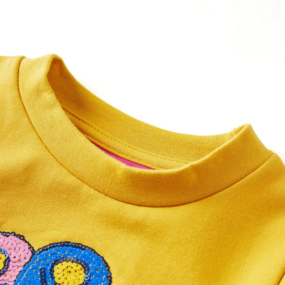Kindertrui 92 donkerokerkleurig Oker