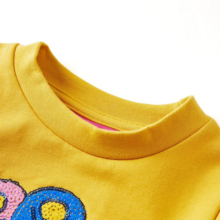 Kindertrui 92 donkerokerkleurig Oker