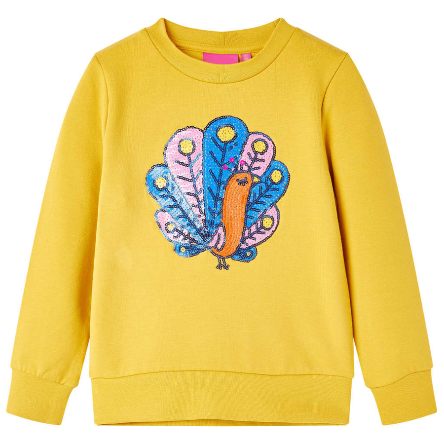Kindertrui 116 donkerokerkleurig Oker