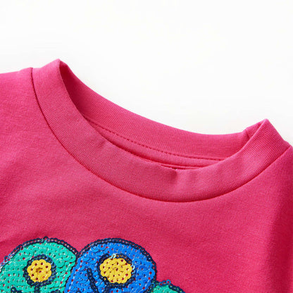 Kindertrui 92 felroze Roze 92