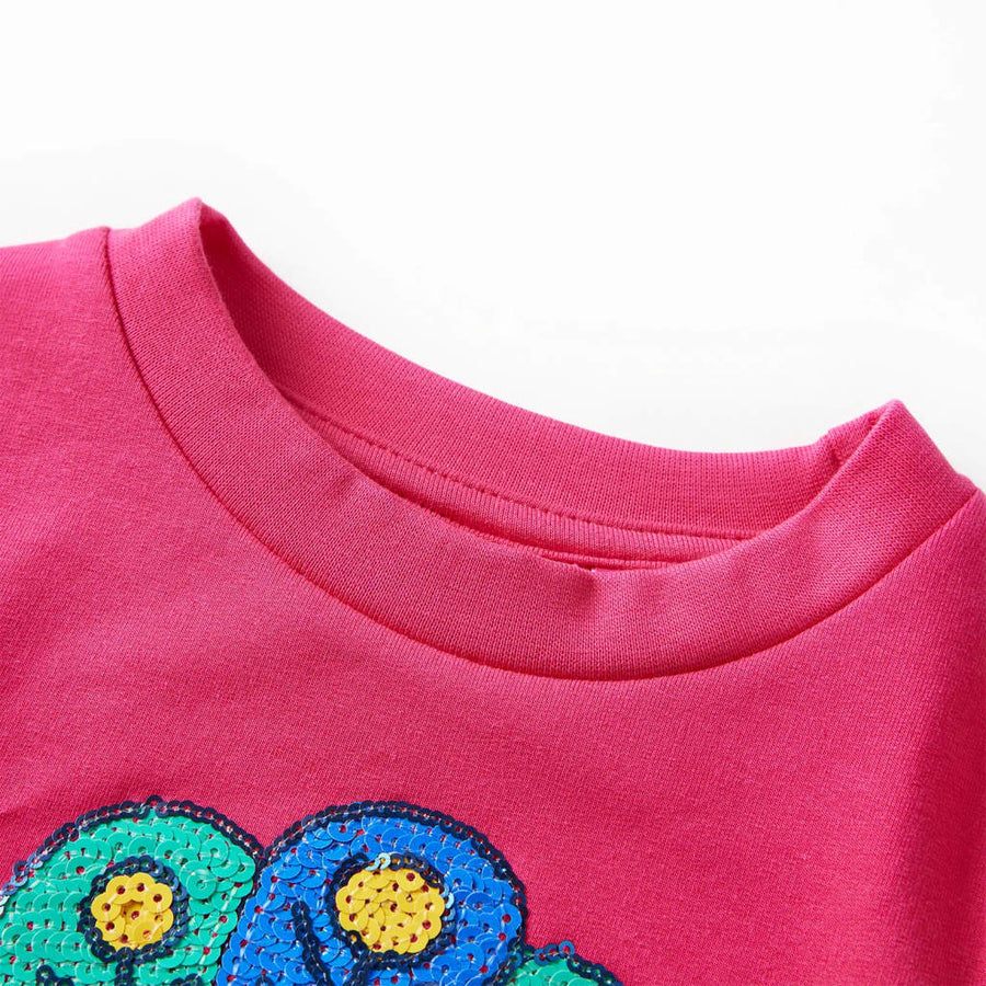 Kindertrui 116 felroze Roze 116