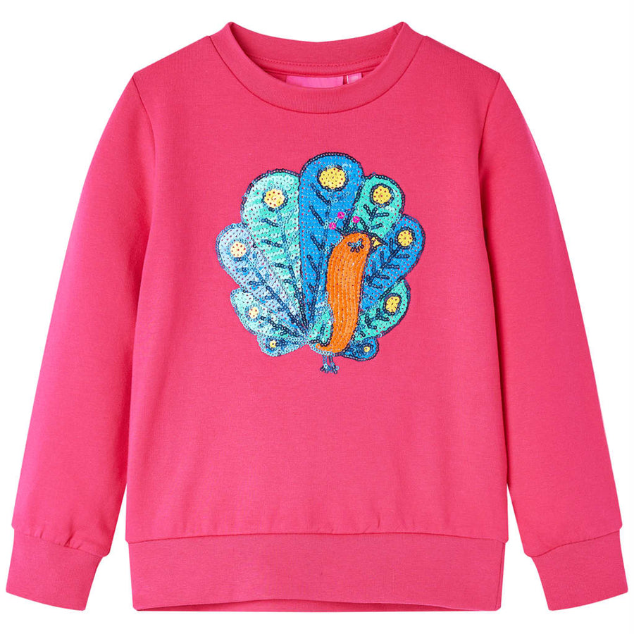Kindertrui 140 felroze Roze