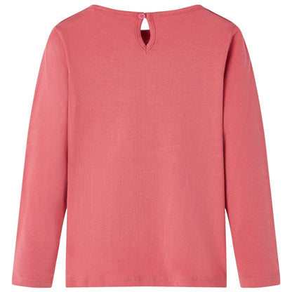 Kindershirt met lange mouwen 128 oudroze Roze 128