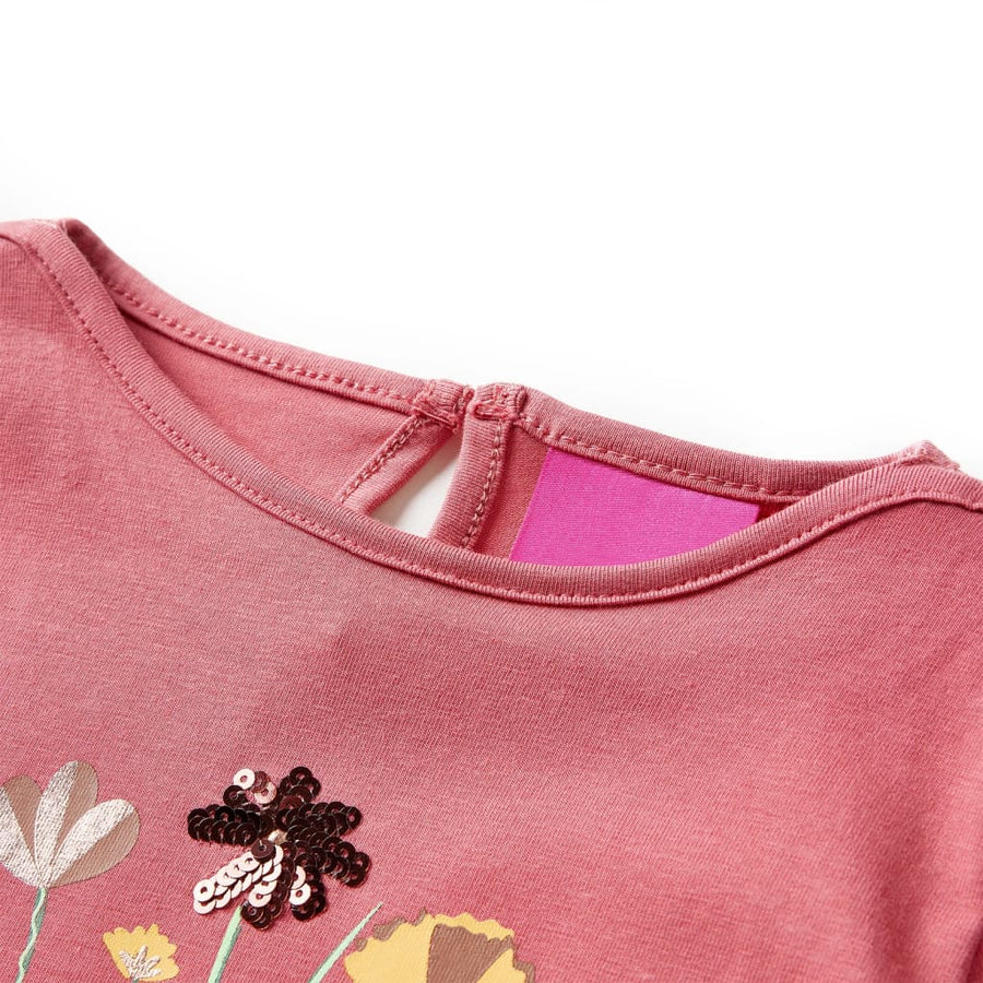 Kindershirt met lange mouwen 128 oudroze Roze 128