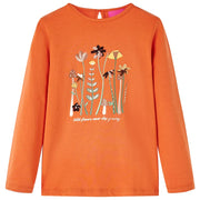 Kids long-sleeved shirt 104 orange-brown