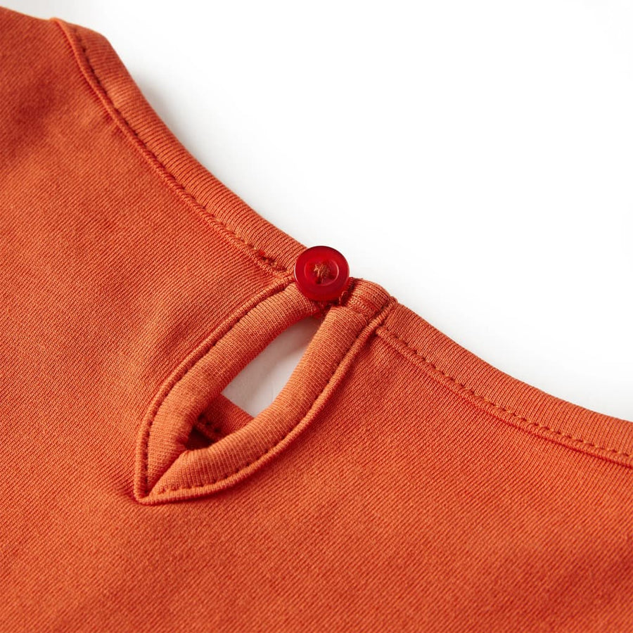 Kindershirt met lange mouwen 116 oranjebruin orange
