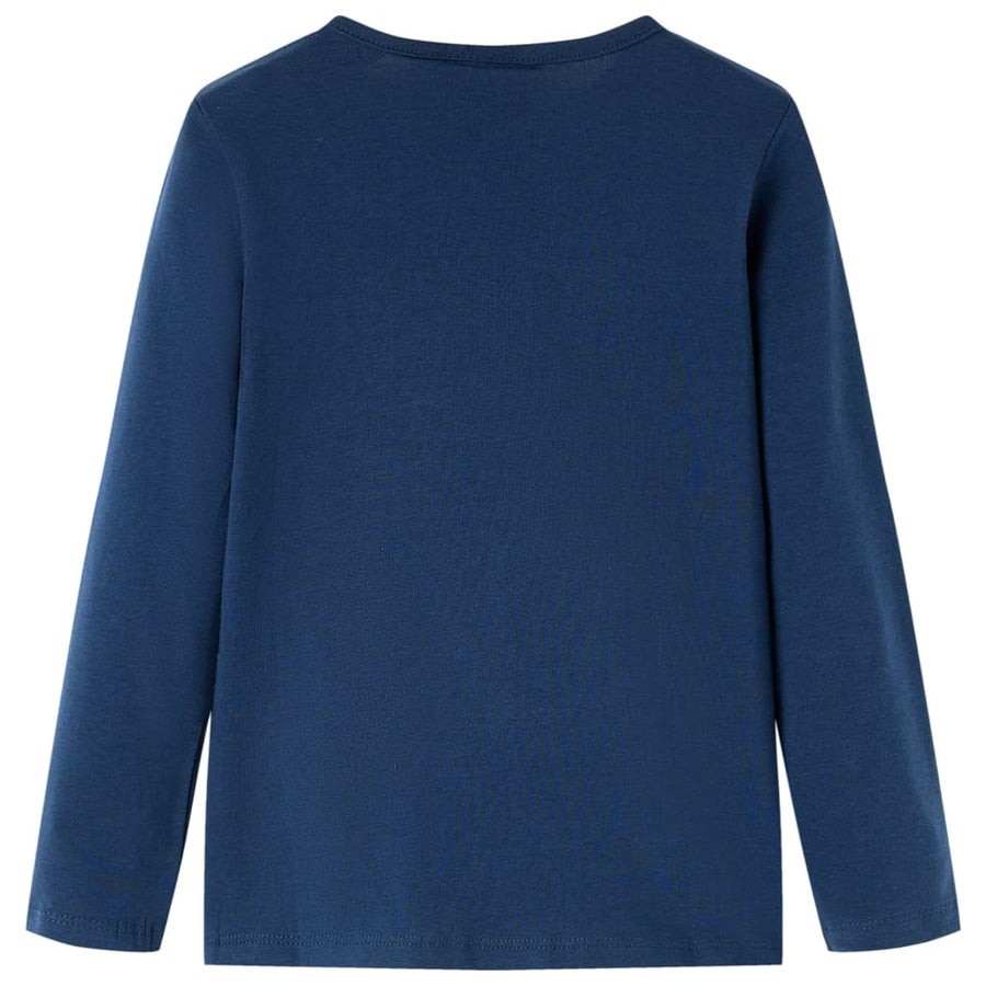 Kindershirt met lange mouwen 104 marineblauw Marineblauw