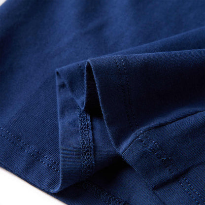 Kindershirt met lange mouwen 116 marineblauw Marineblauw