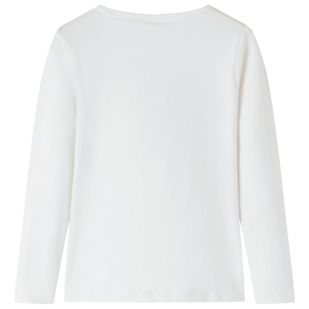 Kindershirt met lange mouwen 104 ecrukleurig Ecru 104