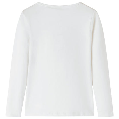 Kindershirt met lange mouwen 104 ecrukleurig Ecru 104