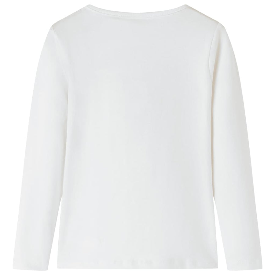Kindershirt met lange mouwen 104 ecrukleurig Ecru 104