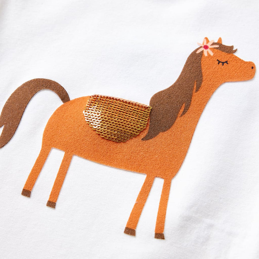Kindershirt met lange mouwen 104 ecrukleurig Ecru 104