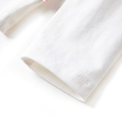 Kindershirt met lange mouwen 104 ecrukleurig Ecru 104