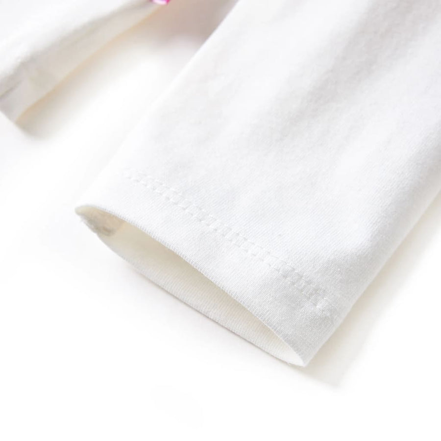 Kindershirt met lange mouwen 128 ecrukleurig Ecru 128