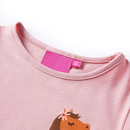Kindershirt met lange mouwen 104 lichtroze lichtroze 104