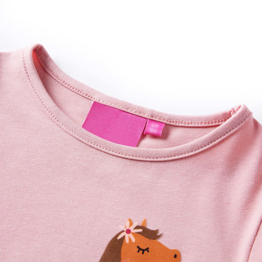 Kindershirt met lange mouwen 104 lichtroze lichtroze 104