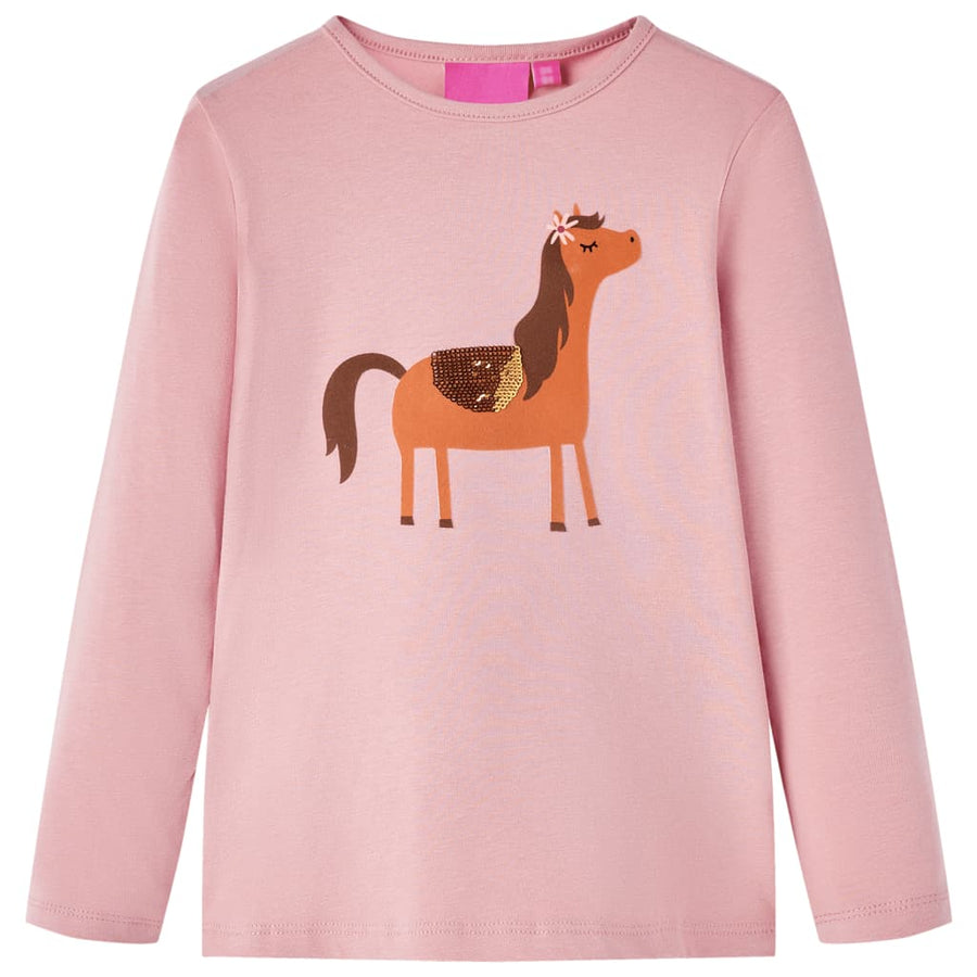 Kindershirt met lange mouwen 116 lichtroze lichtroze 116