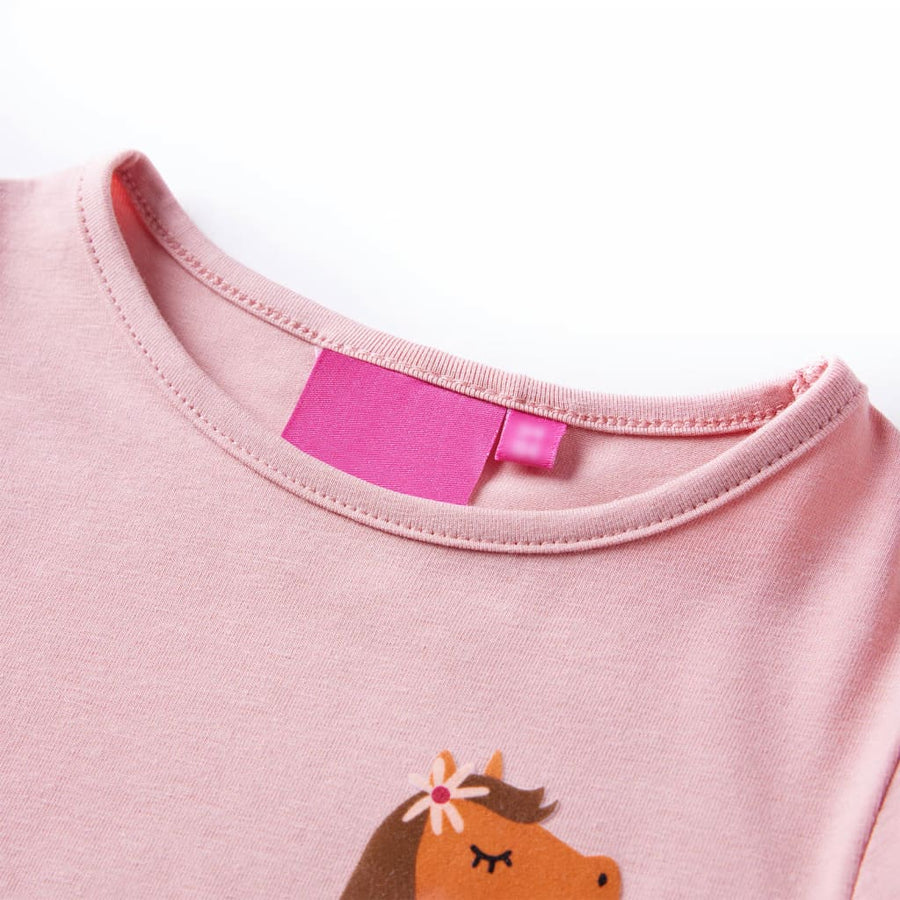 Kindershirt met lange mouwen 116 lichtroze lichtroze 116