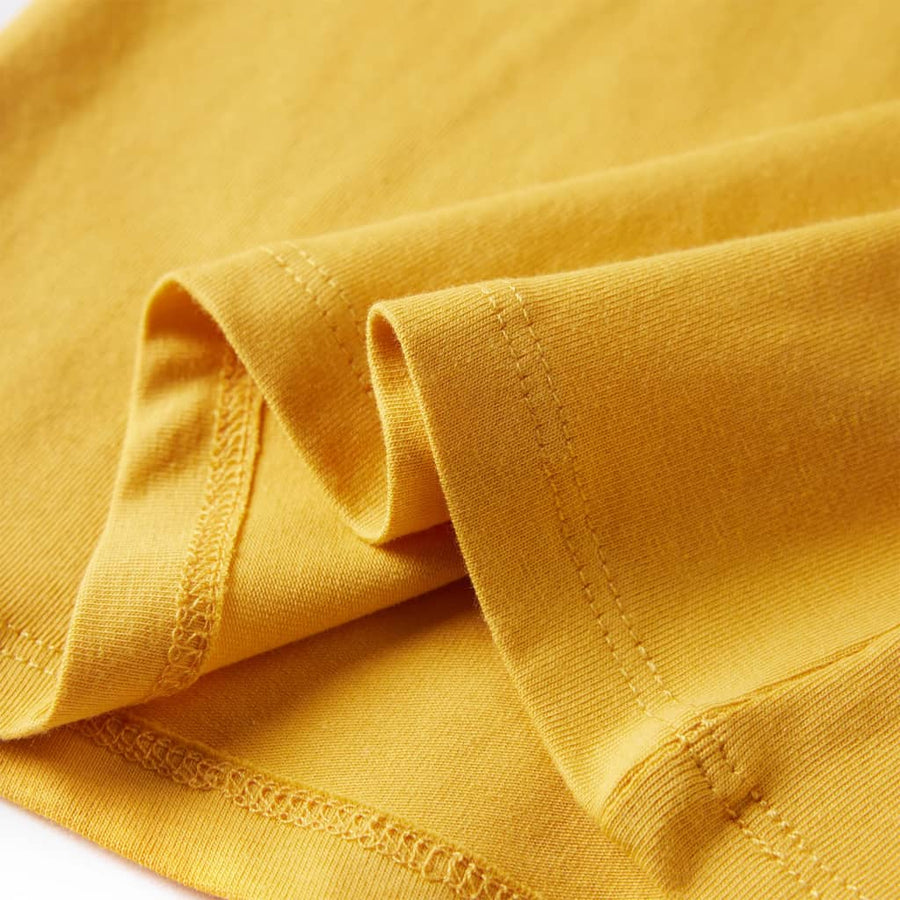 Kindershirt met lange mouwen 104 donker okerkleurig Oker