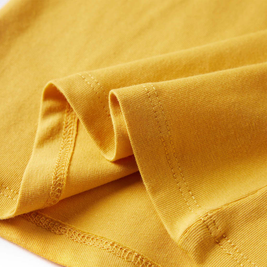 Kindershirt met lange mouwen 116 donker okerkleurig Oker