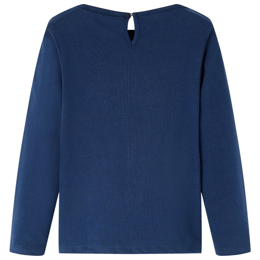 Kindershirt met lange mouwen 92 marineblauw Marineblauw 92