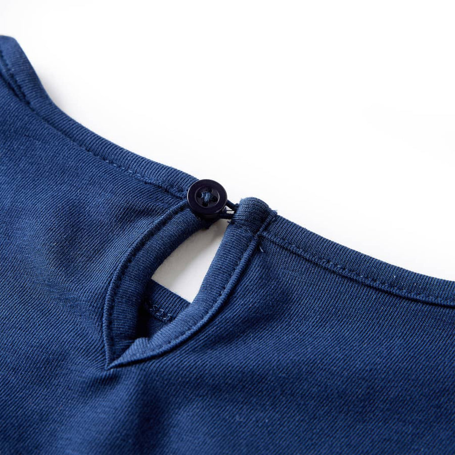 Kindershirt met lange mouwen 116 marineblauw Marineblauw