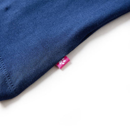 Kindershirt met lange mouwen 128 marineblauw Marineblauw