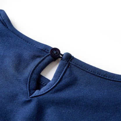 Kindershirt met lange mouwen 140 marineblauw Marineblauw