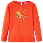 Long-sleeved children's shirt 104 dark orange